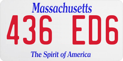 MA license plate 436ED6