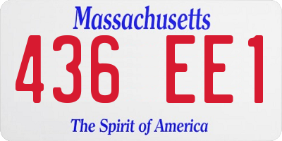 MA license plate 436EE1