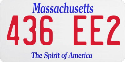 MA license plate 436EE2