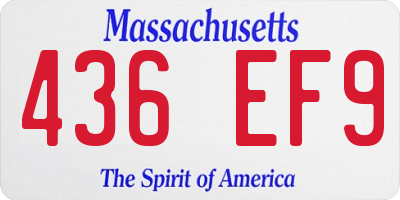 MA license plate 436EF9