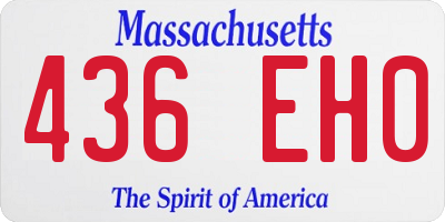 MA license plate 436EH0