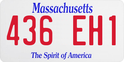 MA license plate 436EH1