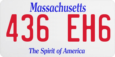 MA license plate 436EH6