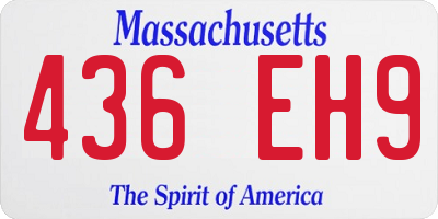 MA license plate 436EH9