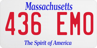 MA license plate 436EM0