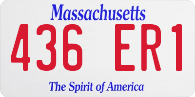 MA license plate 436ER1