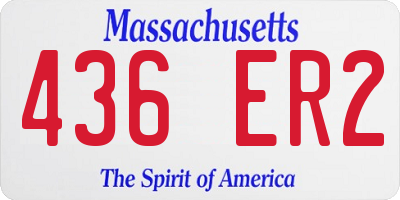 MA license plate 436ER2