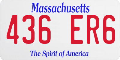 MA license plate 436ER6