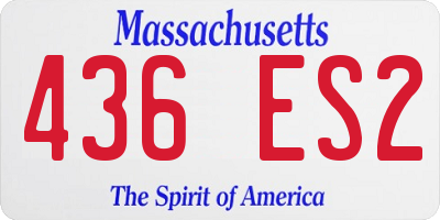 MA license plate 436ES2