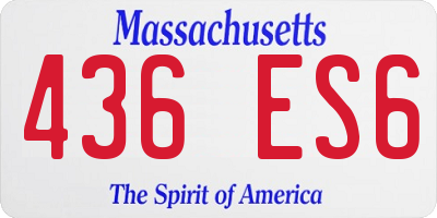 MA license plate 436ES6