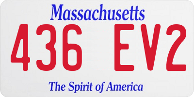 MA license plate 436EV2
