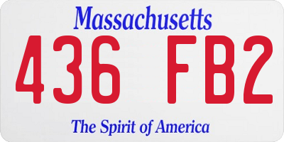 MA license plate 436FB2