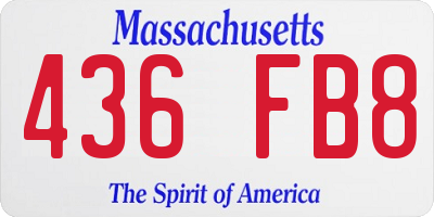 MA license plate 436FB8