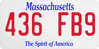 MA license plate 436FB9