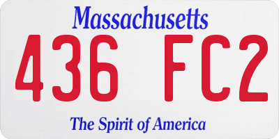 MA license plate 436FC2