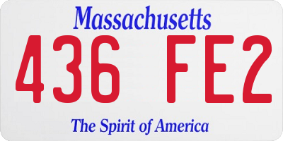 MA license plate 436FE2