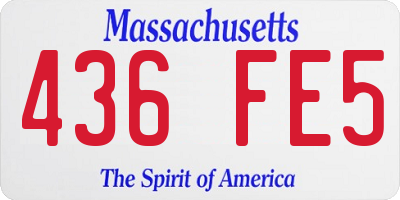 MA license plate 436FE5