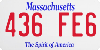 MA license plate 436FE6