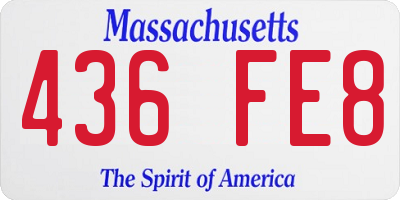 MA license plate 436FE8