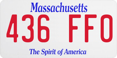 MA license plate 436FF0