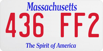 MA license plate 436FF2