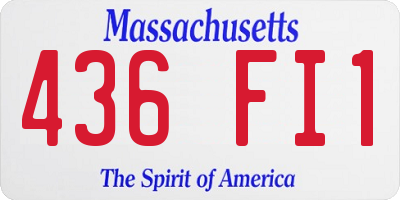 MA license plate 436FI1