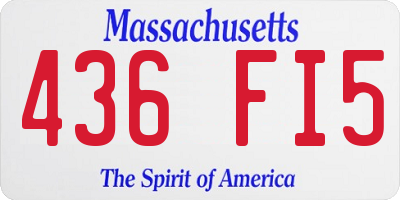 MA license plate 436FI5