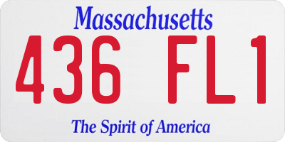 MA license plate 436FL1