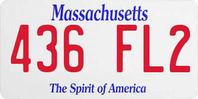 MA license plate 436FL2