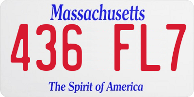 MA license plate 436FL7