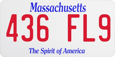 MA license plate 436FL9
