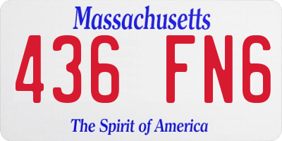 MA license plate 436FN6