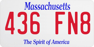 MA license plate 436FN8