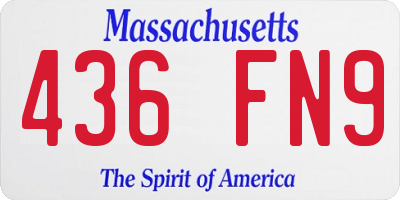 MA license plate 436FN9