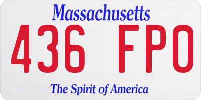 MA license plate 436FP0
