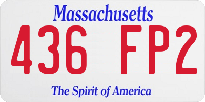 MA license plate 436FP2