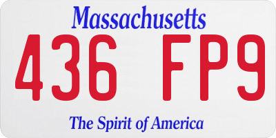 MA license plate 436FP9