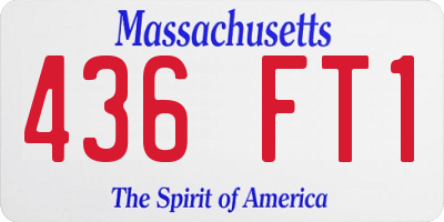 MA license plate 436FT1