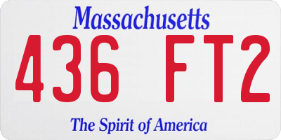 MA license plate 436FT2