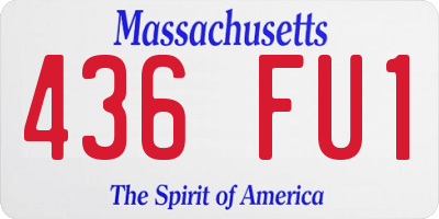 MA license plate 436FU1