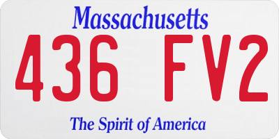 MA license plate 436FV2