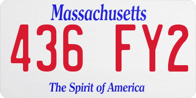 MA license plate 436FY2