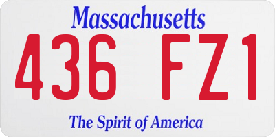 MA license plate 436FZ1