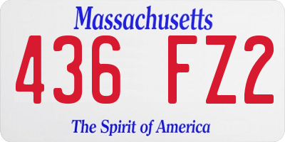 MA license plate 436FZ2