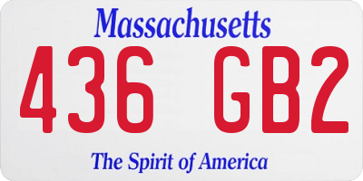 MA license plate 436GB2