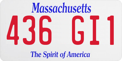 MA license plate 436GI1