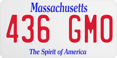 MA license plate 436GM0