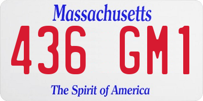 MA license plate 436GM1