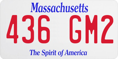 MA license plate 436GM2