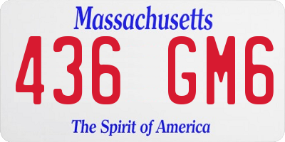 MA license plate 436GM6